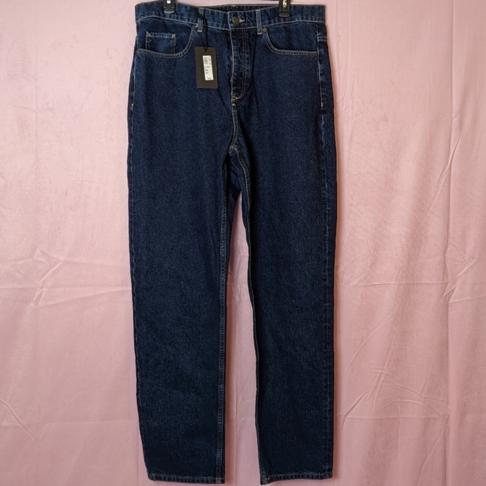 River Island Relaxed Fit Button Fly Jeans size 36x32